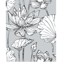 LOTUS FLORAL PEEL AND STICK WALLPAPER