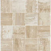 WOOD BLOCK PEEL AND STICK WALLPAPER
