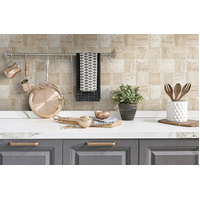 WOOD BLOCK PEEL AND STICK WALLPAPER