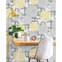 RETRO FLORAL PEEL AND STICK WALLPAPER