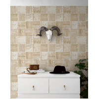 WOOD BLOCK PEEL AND STICK WALLPAPER