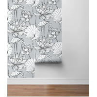 LOTUS FLORAL PEEL AND STICK WALLPAPER