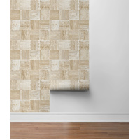 WOOD BLOCK PEEL AND STICK WALLPAPER