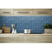 BRUSHED METAL TILE PEEL AND STICK WALLPAPER