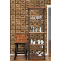 LIBRARY CARD CATALOG PEEL AND STICK WALLPAPER
