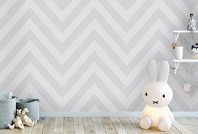 geometric grey chevron wallpaper
