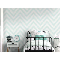 CHEVRON SOFT TEAL WALLPAPER