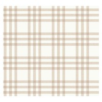 CRISTIANA MASI BEIGE WHITE PLAID WALLPAPER -BEIGE / WHITE
