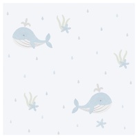 Little Whales Blue Wallpaper 