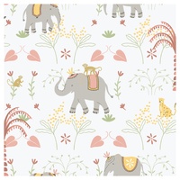 Elefun Silver Grey Wallpaper 