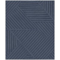 ELBA GEOMETRIC WOOD NAVY