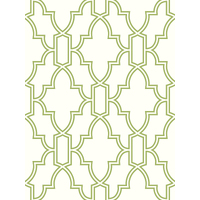 GREEN AND WHITE TILE TRELLIS