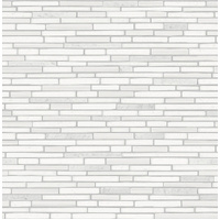 FAUX MOSAIC STRIP TILE PEEL AND STICK WALLPAPER