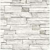STACKED STONE PEEL AND STICK WALLPAPER