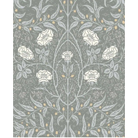 STENCILED FLORAL PEEL AND STICK WALLPAPER