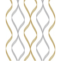 OGEE RIBBON PEEL AND STICK WALLPAPER