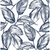 SKETCHED LEAVES PEEL AND STICK WALLPAPER