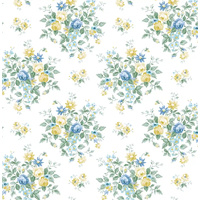 FLORAL BUNCHES PEEL AND STICK WALLPAPER