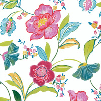 PAINTERLY FLORAL PEEL AND STICK WALLPAPER
