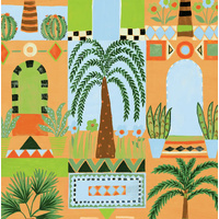 TROPICAL FACADE PEEL AND STICK WALLPAPER